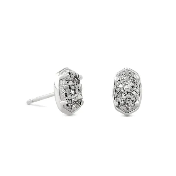 Kendra Scott Emilie Platinum Drusy Stud Earrings Meigs Jewelry Tahlequah, OK