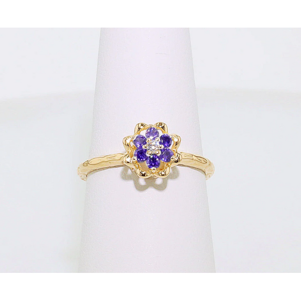 14Kt Gold Filled Synthetic Amethyst February Tulip Ring Meigs Jewelry Tahlequah, OK