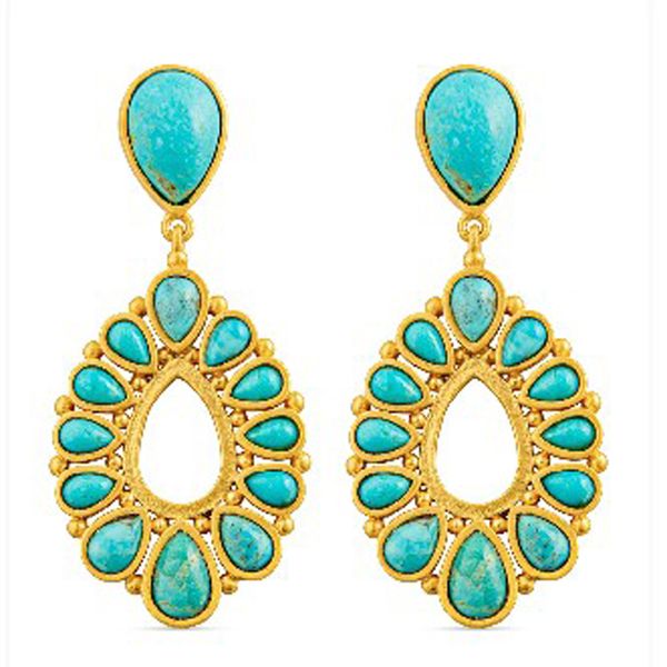 Turquoise Desert Rain Drop Earrings Meigs Jewelry Tahlequah, OK