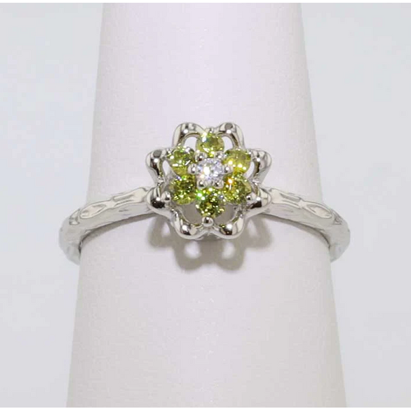 Sterling Silver Synthetic Peridot August Tulip Ring Meigs Jewelry Tahlequah, OK