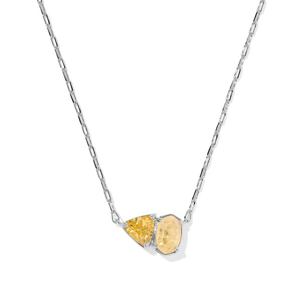 Rhodium Plated Tatum Pendant Necklace Meigs Jewelry Tahlequah, OK