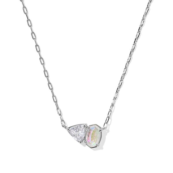 Rhodium White Cubic Zirconia Tatum Pendant Necklace Meigs Jewelry Tahlequah, OK