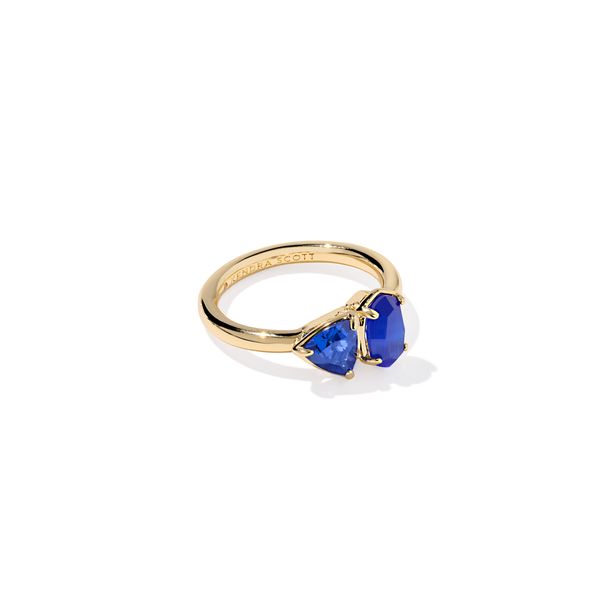 Yellow Gold Cobalt Mix Tatum Band Ring Meigs Jewelry Tahlequah, OK