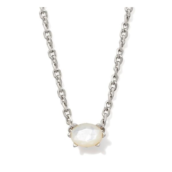 Rhodium Ivory MOP Crystal Cailin Necklace Meigs Jewelry Tahlequah, OK