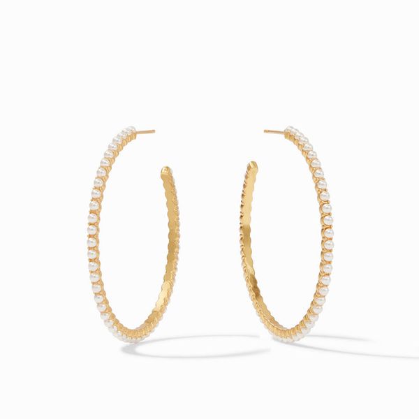 Julie Vos Juliet Pearl Hoop Earrings Meigs Jewelry Tahlequah, OK