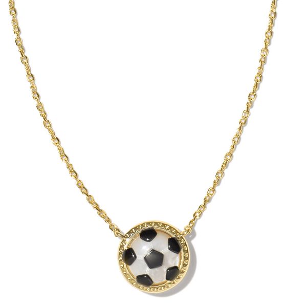 Yellow Gold Plated Ivory MOP Soccer Necklace Meigs Jewelry Tahlequah, OK
