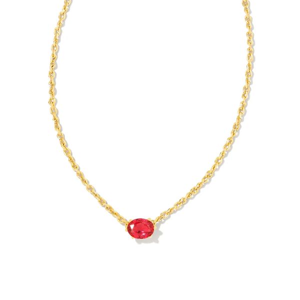 Cailin Gold Pendant Necklace in Red Crystal Meigs Jewelry Tahlequah, OK