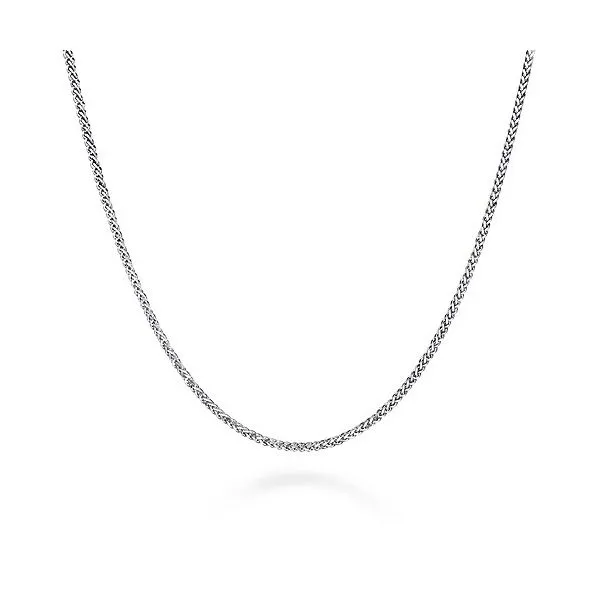 Gabriel & Co. 22 Inch Sterling Silver Mens Wheat Chain Necklace Meigs Jewelry Tahlequah, OK