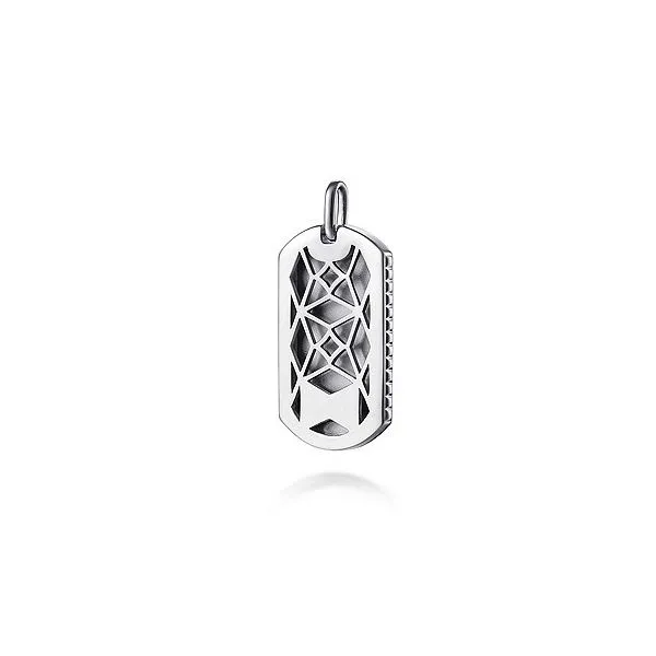 Gabriel & Co. Sterling Silver Dog Tag Pendant Image 2 Meigs Jewelry Tahlequah, OK