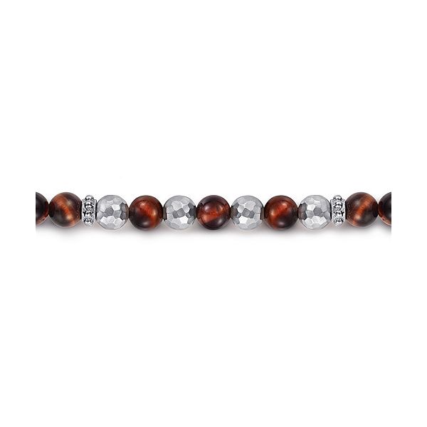 Gabriel & Co. Sterling Silver and Tiger Eye Beaded Bracelet Image 2 Meigs Jewelry Tahlequah, OK