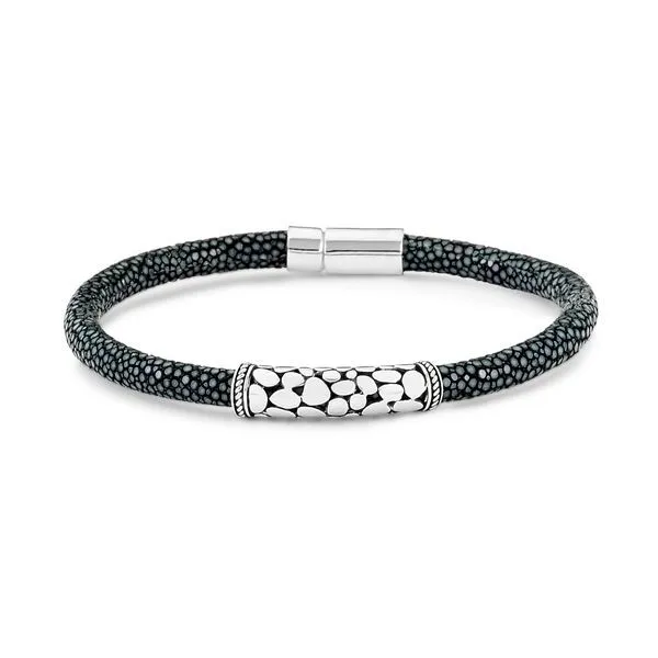 Sterling Silver Black Stingray Design Bracelet Meigs Jewelry Tahlequah, OK