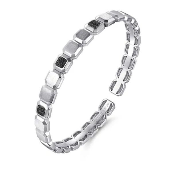 Sterling Silver Black Spinel Cuff Bracelet Meigs Jewelry Tahlequah, OK