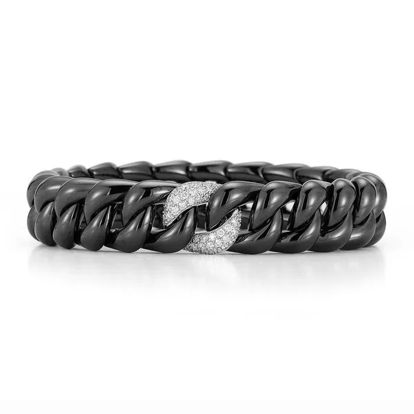 Black & Diamond Link Stretch Bracelet Meigs Jewelry Tahlequah, OK