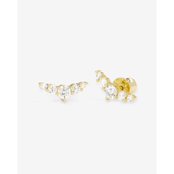 YGP Radiant 5 Stone CZ Stud Earrings Meigs Jewelry Tahlequah, OK
