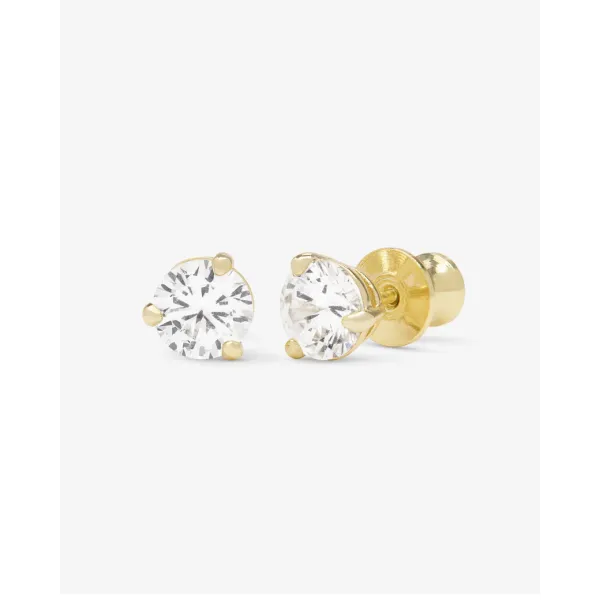 YGP 6mm Not Your Basic Stud CZ Earrings Meigs Jewelry Tahlequah, OK