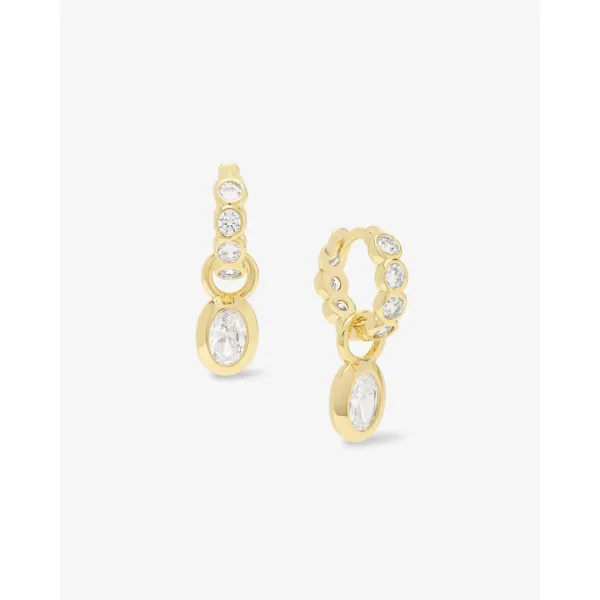YGP She's a Boss Huggie Drop CZ Earrings Meigs Jewelry Tahlequah, OK