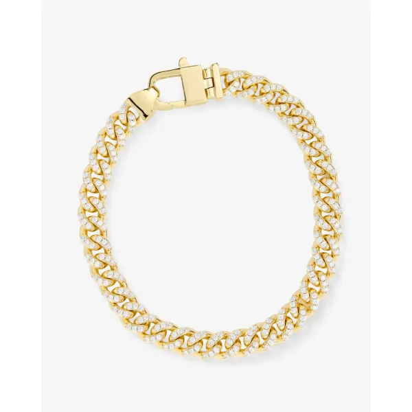YGP 6.8mm Pav&eacute; Julian Cuban Chain CZ Bracelet 6.5 Meigs Jewelry Tahlequah, OK
