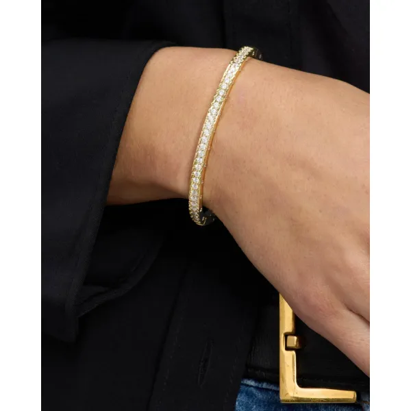 YGP 4mm Ashley Pav&eacute; Cuff CZ Bracelet 6.5" Image 2 Meigs Jewelry Tahlequah, OK