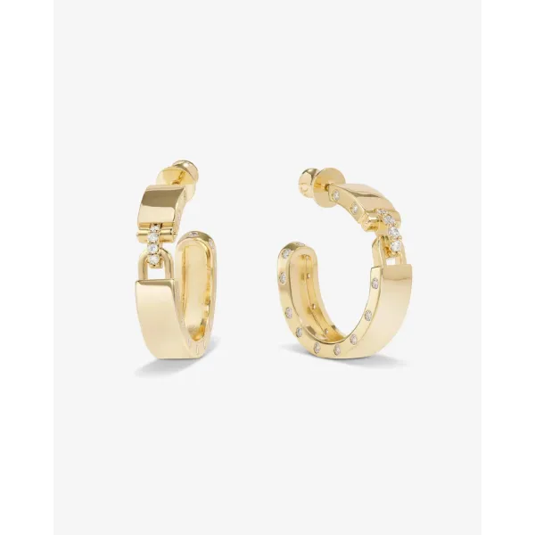 YGP Ashley 1" Lock Hoop CZ Earrings Meigs Jewelry Tahlequah, OK