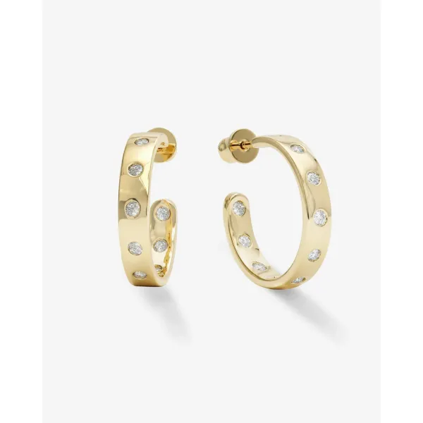 YGP Ashley Rodeo 1" Hoop CZ Earrings Meigs Jewelry Tahlequah, OK