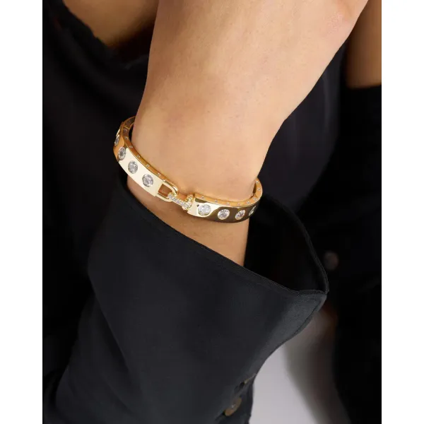 YGP 9mm Ashley Rodeo Lock CZ Cuff Bracelet 7 Image 2 Meigs Jewelry Tahlequah, OK