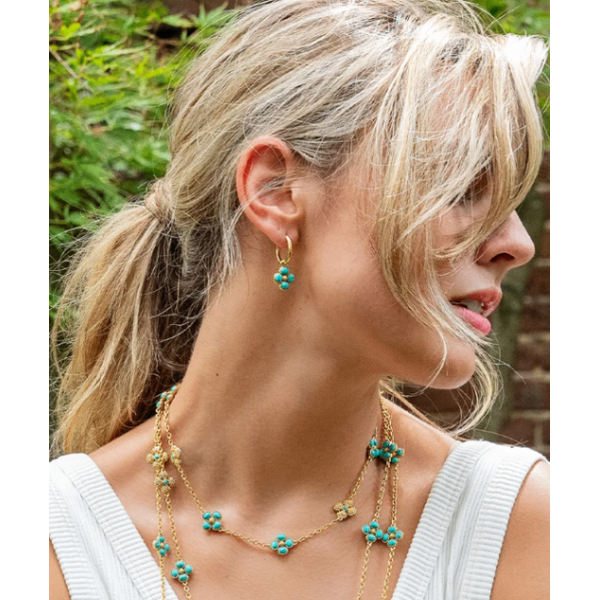 YGP Berry Clover Double Sided Necklace - Turquoise Image 3 Meigs Jewelry Tahlequah, OK