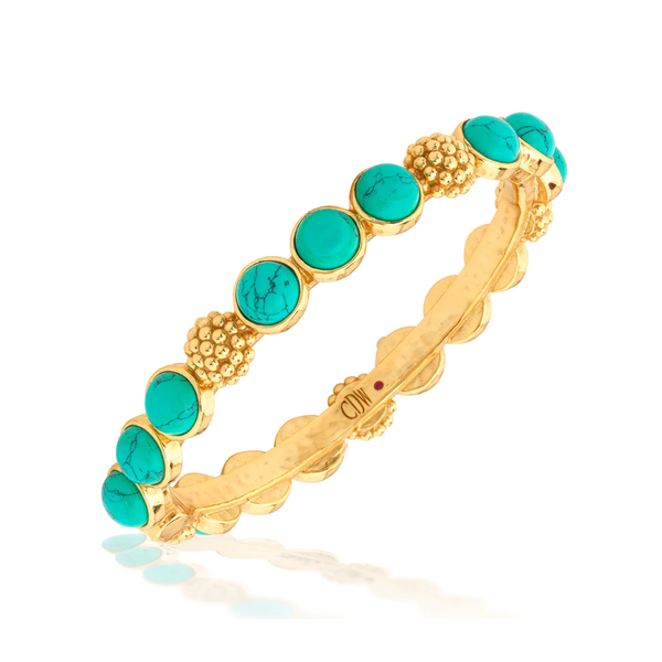 YGP Gem Hinged Bangle - Turquoise Image 2 Meigs Jewelry Tahlequah, OK