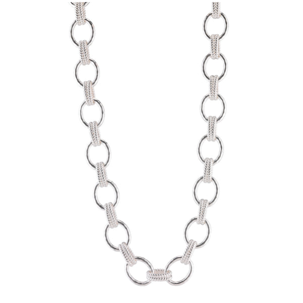Silver Plated Cleopatra Regal Link Necklace Meigs Jewelry Tahlequah, OK