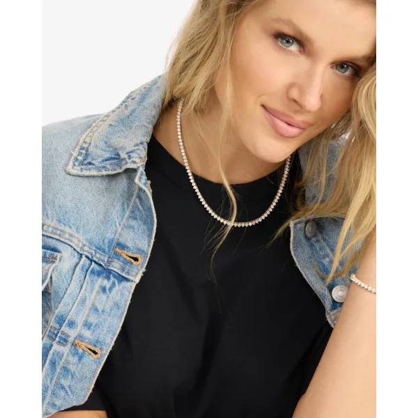 YGP Not Your Basic CZ Tennis Necklace 16" Image 2 Meigs Jewelry Tahlequah, OK