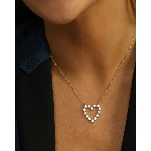 YGP She's an Icon Baby Heart CZ Necklace 18" Image 2 Meigs Jewelry Tahlequah, OK