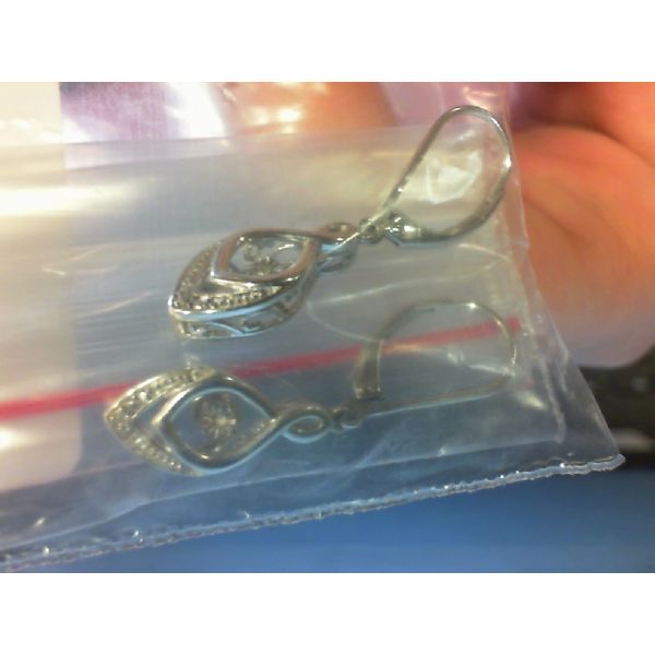 Silver Earrings with Diamonds Meyers Jewelers Grove City, OH