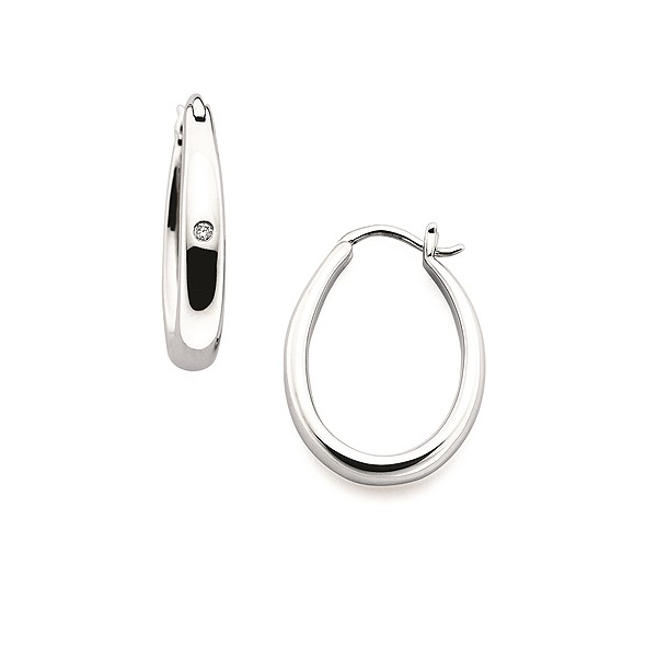 Silver Earrings with Diamonds Meyers Jewelers Grove City, OH