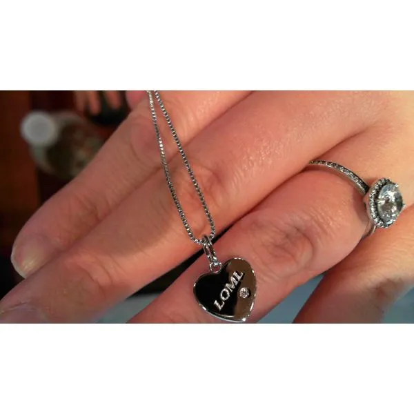 Silver Pendant with diamonds Meyers Jewelers Grove City, OH