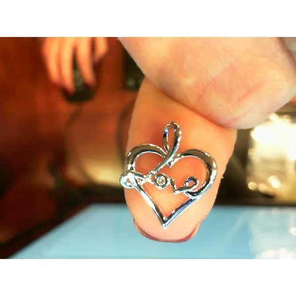 Silver Pendant with diamonds Meyers Jewelers Grove City, OH