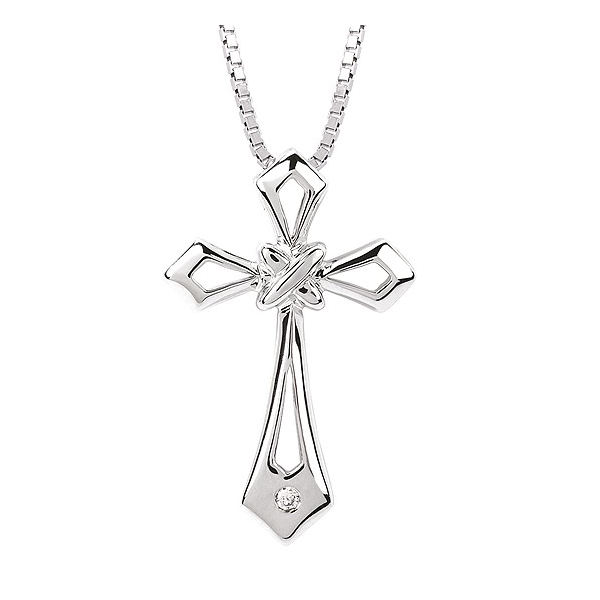 Silver Pendant with diamonds Meyers Jewelers Grove City, OH