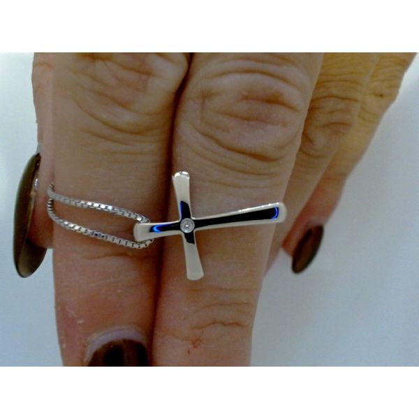 Silver Pendant with diamonds Meyers Jewelers Grove City, OH