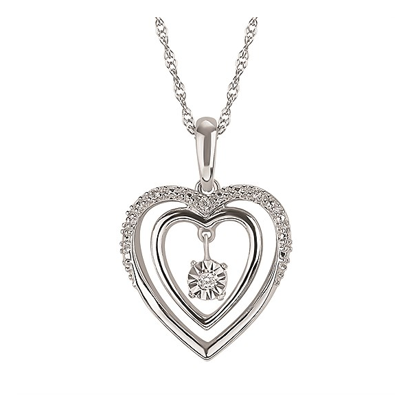 Silver Pendant with diamonds Meyers Jewelers Grove City, OH
