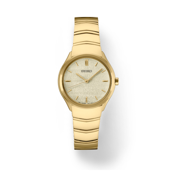 seiko ladies gold dress watch Seiko Women's SXDE54 Dress Champagne Dial Gold Tone Stainless Steel Quartz Crystal Watch