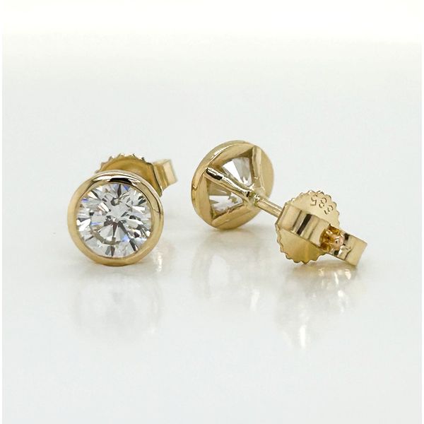 14 Karat Yellow Gold Lab Grown Diamond Earrings Michele & Company Fine Jewelers Lapeer, MI