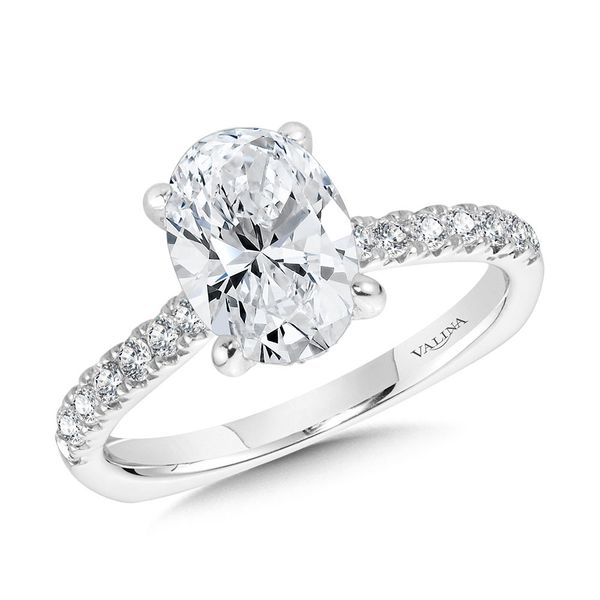 14K White Gold Valina Bridal Semi-Mount Ring Midtown Diamonds Reno, NV