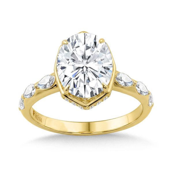 14K Yellow Gold Valina Bridal Engagement Semi-Mount Ring Midtown Diamonds Reno, NV
