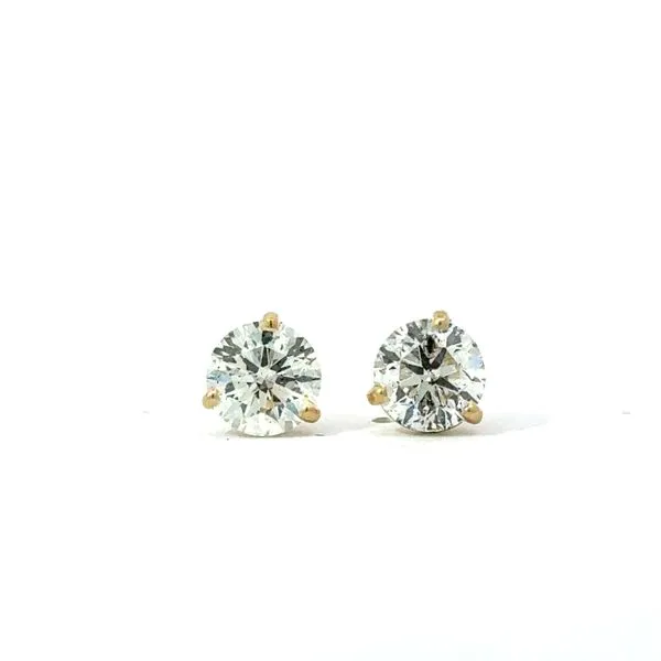 14K Yellow Gold Martini Diamond Stud Earrings Midtown Diamonds Reno, NV