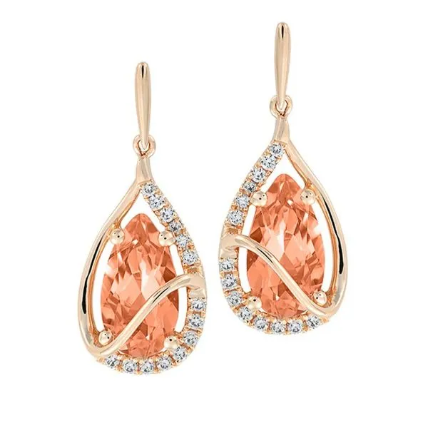 Chatham Gems Color Fashion Collection 14K Rose Gold Dangle Earrings Midtown Diamonds Reno, NV