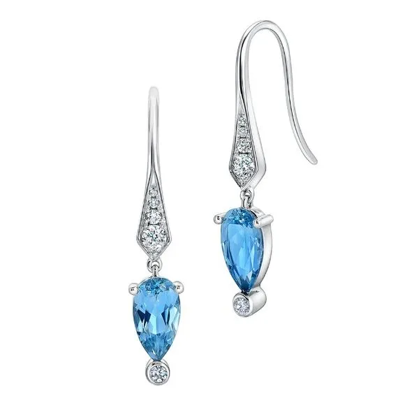 Chatham Gems Color Fashion Collection 14K White Gold Dangle Earrings Midtown Diamonds Reno, NV