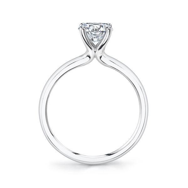 Sylvie Collection 18k White Gold Solitaire Engagement Ring Image 2 Midtown Jewelers Herndon, VA