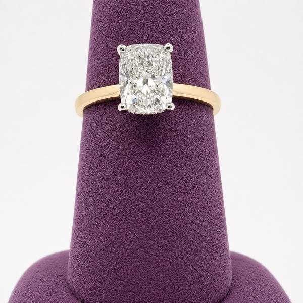 LilyRose Collection Complete Cushion-Cut Engagement Ring Setting with Diamond Hidden Halo Image 5 Midtown Jewelers Herndon, VA