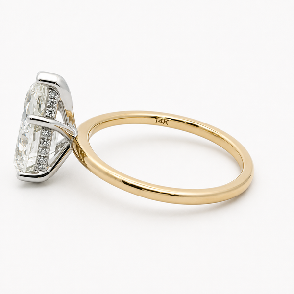 LilyRose Collection Complete Pear-Shape Engagement Ring Setting with Diamond Hidden Halo Image 2 Midtown Jewelers Herndon, VA