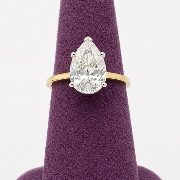 LilyRose Collection Complete Pear-Shape Engagement Ring Setting with Diamond Hidden Halo Image 5 Midtown Jewelers Herndon, VA