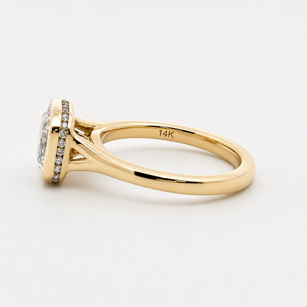 LilyRose Collection Complete Asscher-Cut Engagement Ring Setting with Diamond Hidden Halo Image 2 Midtown Jewelers Herndon, VA