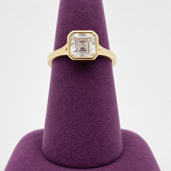 LilyRose Collection Complete Asscher-Cut Engagement Ring Setting with Diamond Hidden Halo Image 5 Midtown Jewelers Herndon, VA